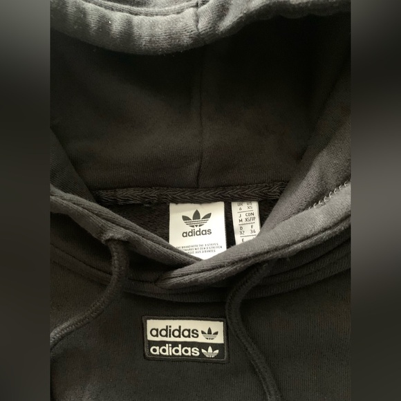 Adidas Cropped Black Hoodie - Picture 2 of 4